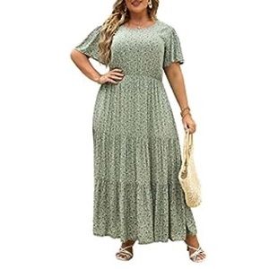 NWT Nemidor Boho Ditsy Floral Maxi Dress